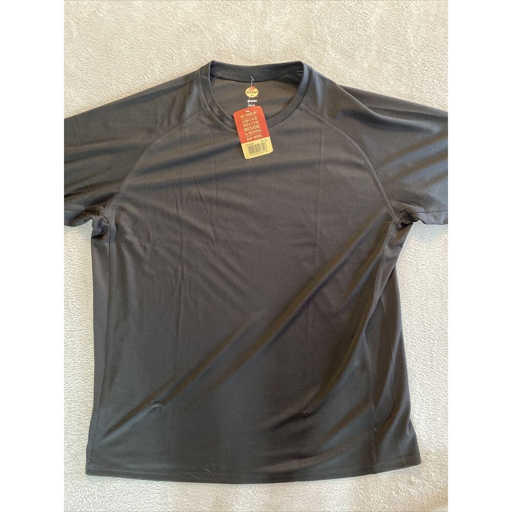 Red Kap T-shirt Men's XL SS Black Polyester Shirt Sleeve SK80BK Work Shirt New